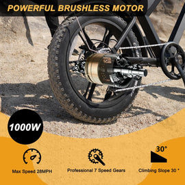 Movcan V30 Electric Bike for Adult, 1000W 20