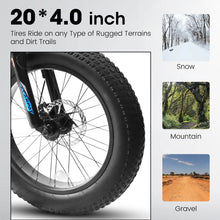Load image into Gallery viewer, 20 in Mountain Bike for 7 - 15 Years Old, 7 Speed Kids Bike with High Carbon Steel Frame, Fat Tire and Dual Disc Brake, Front Suspension Mountain