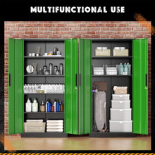 Load image into Gallery viewer, SOLAURA 71" Metal Garage Storage Cabinet with Locking Doors and Adjustable Shelves for Home, Office(Black)