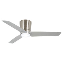 Load image into Gallery viewer, Minka - Aire F671L - BN/SL Pure 48 Inch Flush Mount Ceiling Fan with Integrated 16W LED Light in Brushed Nickel Finish with Silver Blades