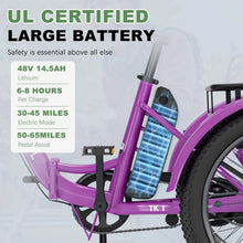 Load image into Gallery viewer, ABORON 3.0 Fat Tire Electric Trike for Senior Foldable E - Bike, 500W Motorized Tricycle Adult 20" Folding 3 Wheel Electric Commute Bike Trike W/48V