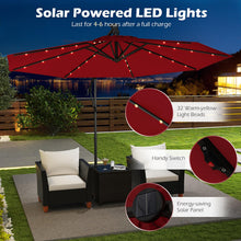 Load image into Gallery viewer, Tangkula 10ft Solar Patio Umbrella with Base Included