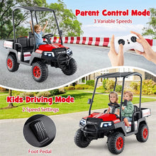 Load image into Gallery viewer, 24V 4WD 2-Seater Kids Golf Cart with Sun Shade, Storage Trunk &amp; Remote Control, LED Lights, Electric Ride on Toy Car for Boys Girls Ages 3+