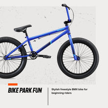 Load image into Gallery viewer, Mongoose Legion L20 Freestyle BMX Bike, 20 - in Wheel, Ages 8 and up, Blue