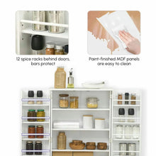 Load image into Gallery viewer, Spaco 17-Tier Kitchen Small Pantry Cabinet with 2 Doors and 6 Adjustable Shelves, Cabinet Pantry, Freestanding 5-Tier Shelving Pantries