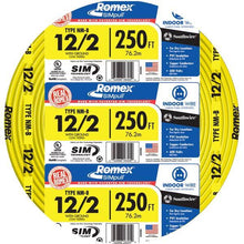 Load image into Gallery viewer, Southwire 25' 12 - 2 NM W/G Indoor Wire - Yellow - Building Wire 28828255