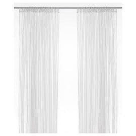 Ikea Lill Curtains Sheer Net White 2 Panels 110