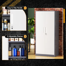 Load image into Gallery viewer, SOLAURA 71" Metal Garage Storage Cabinet with Locking Doors and Adjustable Shelves for Home, Office(Black)