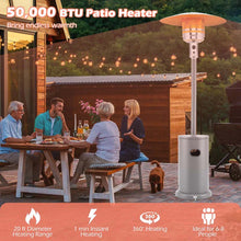 Load image into Gallery viewer, 50,000 BTU Propane Outdoor Heater, Round Patio Heater with Stainless Steel Burner, Tip - Over, Flame - Out Protection, Wheels, CSA Certificated