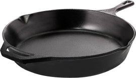 Utopia Kitchen Saute Fry Pan - Chefs Pan, Pre - Seasoned Cast Iron Skillet - Frying Pan 12 inch - Safe Grill Cookware for Indoor & Outdoor Use - Cast