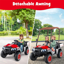 Load image into Gallery viewer, 24V 4WD 2-Seater Kids Golf Cart with Sun Shade, Storage Trunk &amp; Remote Control, LED Lights, Electric Ride on Toy Car for Boys Girls Ages 3+