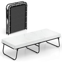 Load image into Gallery viewer, Cot Size Rollaway Guest Bed with Memory Foam Mattress, 75"x31" Portable Folding Bed with Heavy - Duty Metal Frame for Home Office Small Spaces