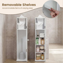 Load image into Gallery viewer, Tangkula Slim Bathroom Storage Cabinet with Door