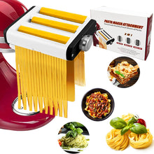 Load image into Gallery viewer, Pasta Maker Attachment for All KitchenAid Mixers, Noodle Ravioli Kitchen Aid Mixer Accessories 3 in 1 Including Dough Roller Spaghetti Cutter