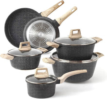Load image into Gallery viewer, Carote Nonstick Kitchen Cookware Set,10 Pcs Pots and Pans Set Nonstick Cookware