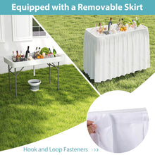 Load image into Gallery viewer, Costway 4 Foot Ice Cooler Folding Table Outdoor Portable Ice Bin Table with Large Sink
