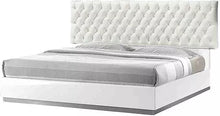 Load image into Gallery viewer, 3 Piece Modern Bedroom Furniture Set, California King Platform Bed with 2x Nightstand, White Lacquer Finish