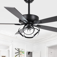 Load image into Gallery viewer, Parrot Uncle 52 - Inch Contemporary Chrome Ceiling Fan with Integrated LED Lights and Remote Control