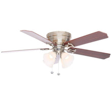 Load image into Gallery viewer, Hampton Bay Carriage House 52" LED Indoor Brushed Nickel Ceiling Fan Light Kit
