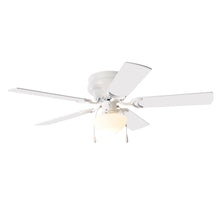 Load image into Gallery viewer, Mainstays Hugger Indoor Ceiling Fan with Light Kit 5 - Blades Reverse Airflow - White - 52 in
