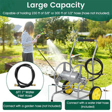 Load image into Gallery viewer, Garden Hose Reel Cart Holds 230FT of 5/8" Hose, Heavy - Duty Hose Cart with 2 Wheels &amp; Storage Basket, Portable Water Hose Organizer for Yard