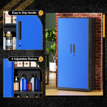 Load image into Gallery viewer, SOLAURA 71" Metal Garage Storage Cabinet with Locking Doors and Adjustable Shelves for Home, Office(Black)
