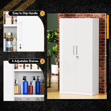Load image into Gallery viewer, SOLAURA 71" Metal Garage Storage Cabinet with Locking Doors and Adjustable Shelves for Home, Office(Black)