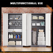 Load image into Gallery viewer, SOLAURA 71" Metal Garage Storage Cabinet with Locking Doors and Adjustable Shelves for Home, Office(Black)