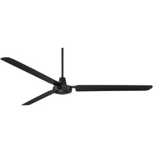 Load image into Gallery viewer, Casa Vieja 72" Velocity Modern Large 3 Blade Indoor Outdoor Ceiling Fan with Wall Control Matte Black Metal Damp Rated Patio Exterior House Home