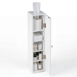 Tangkula Slim Bathroom Storage Cabinet with Door