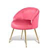 Load image into Gallery viewer, Monibloom Velvet Accent Chair, Modern Upholstered Single Sofa Side Chair, Comfy Barrel Club Living Room Armchair with Golden Metal Legs