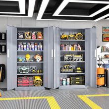 Load image into Gallery viewer, SOLAURA 71" Metal Garage Storage Cabinet with Locking Doors and Adjustable Shelves for Home, Office(Black)