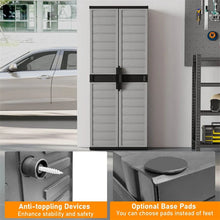 Load image into Gallery viewer, 68" Lockable Plastic Storage Cabinet with 3 Adjustable Shelves, Vertical Shelving Unit Utility Garage Organizer for Basement, Laundry Room &amp; Mudroom