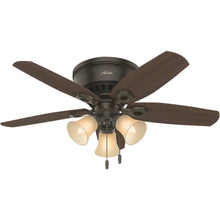 Load image into Gallery viewer, Hunter Builder Low Profile 42" Ceiling Fan with Light - New Bronze
