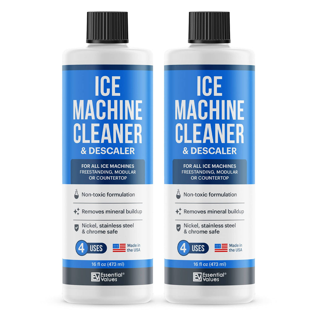 2-Pack Ice Machine Cleaner and Descaler 16 fl oz, Nickel Safe Descaler | Ice Maker Cleaner Compatible with All Major Brands (Scotsman, KitchenAid