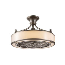 Load image into Gallery viewer, Home Decorators Collection Windara 22 in. LED Indoor/Covered Outdoor Brushed Nickel Ceiling Fan with Light Kit and Remote Control