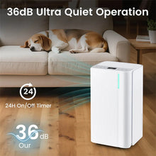 Load image into Gallery viewer, 32 Pint Dehumidifier with 3.3FT Drain Hose, 24H Timer &amp; 3-Color Indicator, 2000 Sq.Ft Portable Dehumidifier for Basement, Bedroom, Bathroom