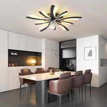 Load image into Gallery viewer, Garwarm Dimmable Ceiling Fan with Light and Remote Control, 27" Small Flush Mounted Ceiling Fan