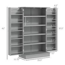 Load image into Gallery viewer, Spaco 17-Tier Kitchen Small Pantry Cabinet with 2 Doors and 6 Adjustable Shelves, Cabinet Pantry, Freestanding 5-Tier Shelving Pantries