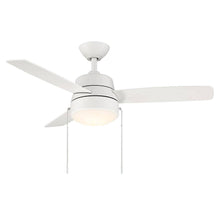 Load image into Gallery viewer, Hampton Bay SW19151P mWh Caprice 44 in. Integrated LED Indoor Matte White Ceiling Fan with Light Kit