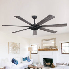 Farmhouse Reversible 7 - Blade Outdoor Ceiling Fan - 72