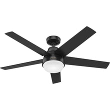 Load image into Gallery viewer, Hunter 52 - Inch Aerodyne Matte Black Ceiling Fan with LED Light