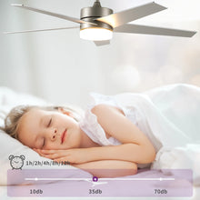 Load image into Gallery viewer, Uforic 52" Modern Ceiling Fan with Lights and Remote Control, 5 - Blade Ceiling Fan