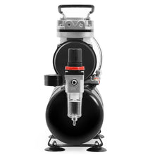 Load image into Gallery viewer, Pointzero 1/5 HP Airbrush Compressor with Air Tank, Regulator, Gauge and Water Trap - Quiet Portable Pump