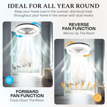 Load image into Gallery viewer, Cannonx 14 Low Profile Ceiling Fans with Lights and Remote, Modern Fandelier Ceiling Fan