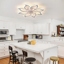 Load image into Gallery viewer, Garwarm Dimmable Ceiling Fan with Light and Remote Control, 27" Small Flush Mounted Ceiling Fan