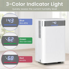 Load image into Gallery viewer, 32 Pints 2000 Sq.ft Basement Dehumidifier with Drain Hose, 24H Timer &amp; 3-Color Indicator, Quiet Portable Dehumidifier for Home, Bedroom, Bathroom