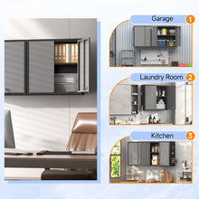 Load image into Gallery viewer, Topass Metal Wall Cabinet with Lockgarage Storage Cabinet, Wall - Mounted Utility Cabinet with Adjustable Shelf &amp; Locking Doors