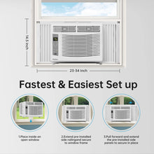 Load image into Gallery viewer, Window Air Conditioner 6000 BTU Cool to 250 Sq Ft Intelligent, LED, Remote Control, Easy to Clean Filter Screen, Can Be Used As a Dehumidifier/Fan