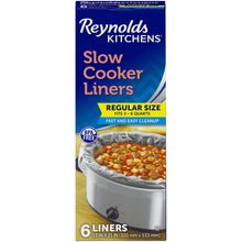 Load image into Gallery viewer, Reynolds Kitchens Slow Cooker Liners, Regular (Fits 3 - 8 Quarts), 6 Count (Pack of 2)